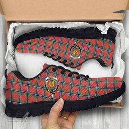 ScotsTee Shop Scottish Sinclair Ancient Clan Crest Tartan Sneakers Tartan Casual Shoes