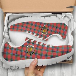 ScotsTee Shop Scottish Sinclair Ancient Clan Crest Tartan Sneakers Tartan Casual Shoes