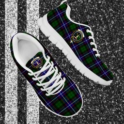 ScotsTee Shop Scottish Russell Modern Clan Crest Tartan Sneakers Tartan Casual Shoes