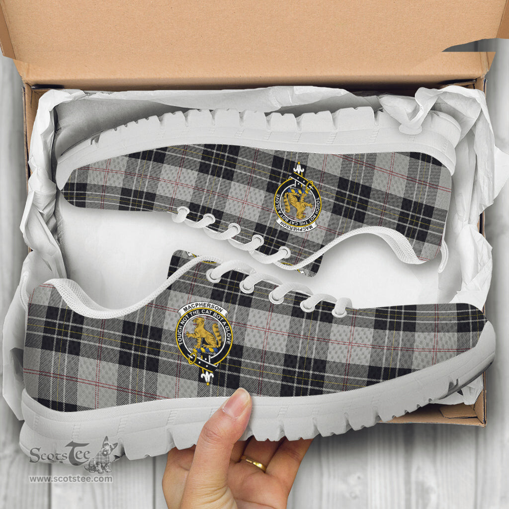 ScotsTee Shop Scottish MacPherson Dress Clan Crest Tartan Sneakers Tartan Casual Shoes