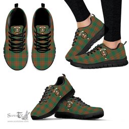 ScotsTee Shop Scottish Menzies Green Ancient Clan Crest Tartan Sneakers Tartan Casual Shoes