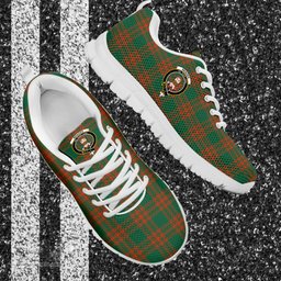 ScotsTee Shop Scottish Menzies Green Ancient Clan Crest Tartan Sneakers Tartan Casual Shoes