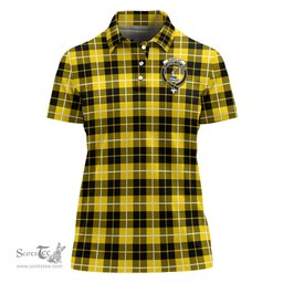 Scottish Barclay Dress Modern Clan Tartan Polo Shirt with Family Crest For Women, Women's Scottish Polo Shirt Scottish Plaid Tartan Plaid - ScotsTee - scotstee.com