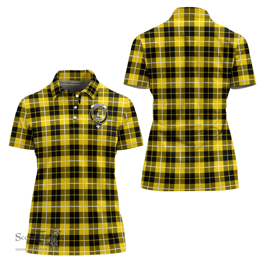 Scottish Barclay Dress Modern Clan Tartan Polo Shirt with Family Crest For Women, Women's Scottish Polo Shirt Scottish Plaid Tartan Plaid - ScotsTee - scotstee.com