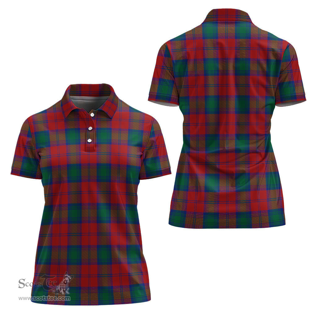 Scottish Auchinleck Clan Tartan Polo Shirt For Women, Women's Scottish Polo Shirt Scottish Plaid Tartan Plaid - ScotsTee - scotstee.com