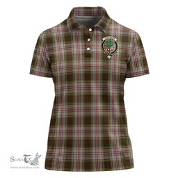 Scottish Anderson Dress Clan Tartan Polo Shirt with Family Crest For Women, Women's Scottish Polo Shirt Scottish Plaid Tartan Plaid - ScotsTee - scotstee.com
