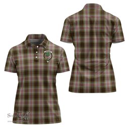 Scottish Anderson Dress Clan Tartan Polo Shirt with Family Crest For Women, Women's Scottish Polo Shirt Scottish Plaid Tartan Plaid - ScotsTee - scotstee.com