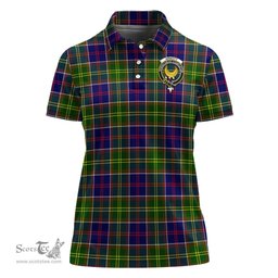 Scottish Arnott Clan Tartan Polo Shirt with Family Crest For Women, Women's Scottish Polo Shirt Scottish Plaid Tartan Plaid - ScotsTee - scotstee.com