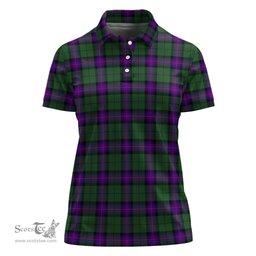 Scottish Armstrong Modern Clan Tartan Polo Shirt For Women, Women's Scottish Polo Shirt Scottish Plaid Tartan Plaid - ScotsTee - scotstee.com