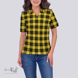 Scottish Barclay Dress Modern Clan Tartan Polo Shirt For Women, Women's Scottish Polo Shirt Scottish Plaid Tartan Plaid - ScotsTee - scotstee.com