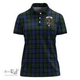Scottish Baird Clan Tartan Polo Shirt with Family Crest For Women, Women's Scottish Polo Shirt Scottish Plaid Tartan Plaid - ScotsTee - scotstee.com