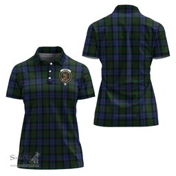 Scottish Baird Clan Tartan Polo Shirt with Family Crest For Women, Women's Scottish Polo Shirt Scottish Plaid Tartan Plaid - ScotsTee - scotstee.com