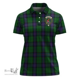 Scottish Armstrong Clan Tartan Polo Shirt with Family Crest For Women, Women's Scottish Polo Shirt Scottish Plaid Tartan Plaid - ScotsTee - scotstee.com