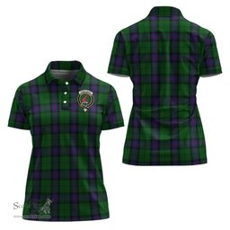 Scottish Armstrong Clan Tartan Polo Shirt with Family Crest For Women, Women's Scottish Polo Shirt Scottish Plaid Tartan Plaid - ScotsTee - scotstee.com