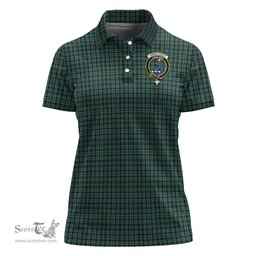 Scottish Arbuthnot Clan Tartan Polo Shirt with Family Crest For Women, Women's Scottish Polo Shirt Scottish Plaid Tartan Plaid - ScotsTee - scotstee.com