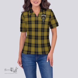Scottish Barclay Dress Clan Tartan Polo Shirt with Family Crest For Women, Women's Scottish Polo Shirt Scottish Plaid Tartan Plaid - ScotsTee - scotstee.com