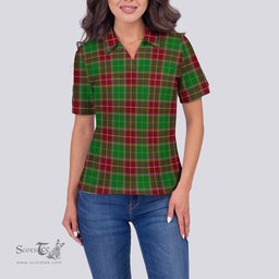 Scottish Baxter Modern Clan Tartan Polo Shirt For Women, Women's Scottish Polo Shirt Scottish Plaid Tartan Plaid - ScotsTee - scotstee.com