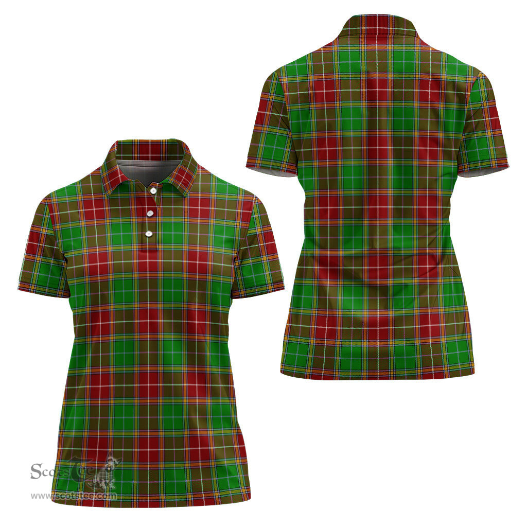 Scottish Baxter Modern Clan Tartan Polo Shirt For Women, Women's Scottish Polo Shirt Scottish Plaid Tartan Plaid - ScotsTee - scotstee.com