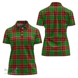 Scottish Baxter Modern Clan Tartan Polo Shirt For Women, Women's Scottish Polo Shirt Scottish Plaid Tartan Plaid - ScotsTee - scotstee.com