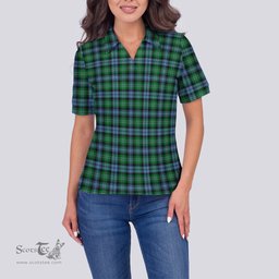 Scottish Arbuthnot Ancient Clan Tartan Polo Shirt For Women, Women's Scottish Polo Shirt Scottish Plaid Tartan Plaid - ScotsTee - scotstee.com