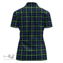 Scottish Baillie Modern Clan Tartan Polo Shirt with Family Crest For Women, Women's Scottish Polo Shirt Scottish Plaid Tartan Plaid - ScotsTee - scotstee.com