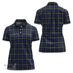Scottish Baird Modern Clan Tartan Polo Shirt For Women, Women's Scottish Polo Shirt Scottish Plaid Tartan Plaid - ScotsTee - scotstee.com