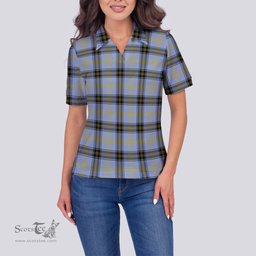 Scottish Bell Clan Tartan Polo Shirt For Women, Women's Scottish Polo Shirt Scottish Plaid Tartan Plaid - ScotsTee - scotstee.com