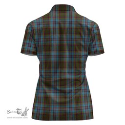 Scottish Anderson Clan Tartan Polo Shirt For Women, Women's Scottish Polo Shirt Scottish Plaid Tartan Plaid - ScotsTee - scotstee.com