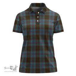 Scottish Anderson Clan Tartan Polo Shirt For Women, Women's Scottish Polo Shirt Scottish Plaid Tartan Plaid - ScotsTee - scotstee.com