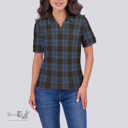 Scottish Anderson Clan Tartan Polo Shirt For Women, Women's Scottish Polo Shirt Scottish Plaid Tartan Plaid - ScotsTee - scotstee.com