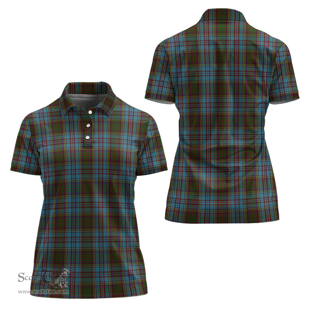Scottish Anderson Clan Tartan Polo Shirt For Women, Women's Scottish Polo Shirt Scottish Plaid Tartan Plaid - ScotsTee - scotstee.com