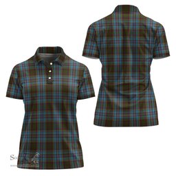 Scottish Anderson Clan Tartan Polo Shirt For Women, Women's Scottish Polo Shirt Scottish Plaid Tartan Plaid - ScotsTee - scotstee.com