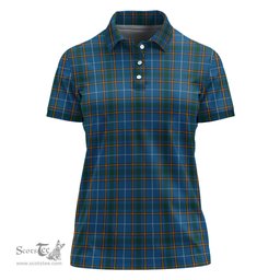 Scottish Bain Clan Tartan Polo Shirt For Women, Women's Scottish Polo Shirt Scottish Plaid Tartan Plaid - ScotsTee - scotstee.com