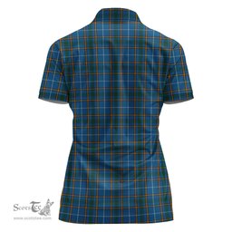 Scottish Bain Clan Tartan Polo Shirt For Women, Women's Scottish Polo Shirt Scottish Plaid Tartan Plaid - ScotsTee - scotstee.com