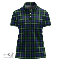 Scottish Baillie Modern Clan Tartan Polo Shirt For Women, Women's Scottish Polo Shirt Scottish Plaid Tartan Plaid - ScotsTee - scotstee.com