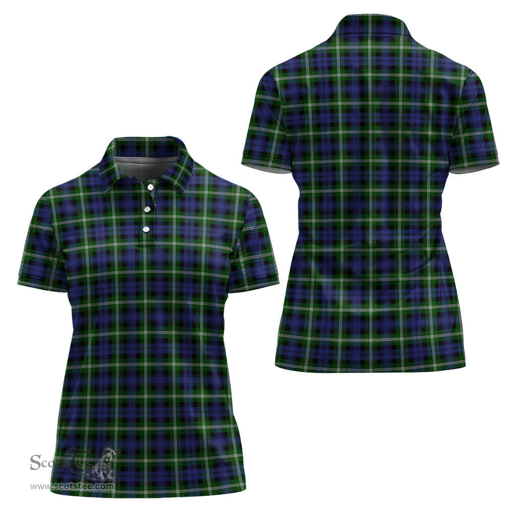 Scottish Baillie Modern Clan Tartan Polo Shirt For Women, Women's Scottish Polo Shirt Scottish Plaid Tartan Plaid - ScotsTee - scotstee.com