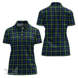 Scottish Baillie Modern Clan Tartan Polo Shirt For Women, Women's Scottish Polo Shirt Scottish Plaid Tartan Plaid - ScotsTee - scotstee.com