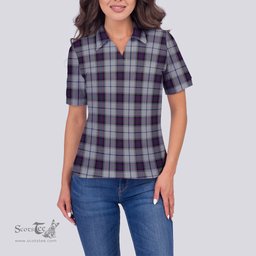 Scottish Alexander of Menstry Dress Clan Tartan Polo Shirt For Women, Women's Scottish Polo Shirt Scottish Plaid Tartan Plaid - ScotsTee - scotstee.com