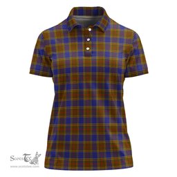 Scottish Balfour Modern Clan Tartan Polo Shirt For Women, Women's Scottish Polo Shirt Scottish Plaid Tartan Plaid - ScotsTee - scotstee.com