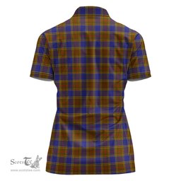 Scottish Balfour Modern Clan Tartan Polo Shirt For Women, Women's Scottish Polo Shirt Scottish Plaid Tartan Plaid - ScotsTee - scotstee.com