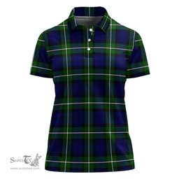 Scottish Bannerman Clan Tartan Polo Shirt For Women, Women's Scottish Polo Shirt Scottish Plaid Tartan Plaid - ScotsTee - scotstee.com