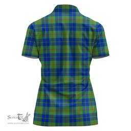 Scottish Barclay Hunting Ancient Clan Tartan Polo Shirt with Family Crest For Women, Women's Scottish Polo Shirt Scottish Plaid Tartan Plaid - ScotsTee - scotstee.com