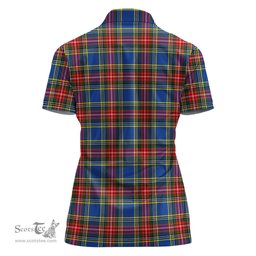 Scottish Bethune Clan Tartan Polo Shirt For Women, Women's Scottish Polo Shirt Scottish Plaid Tartan Plaid - ScotsTee - scotstee.com