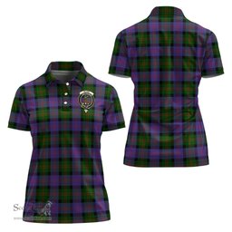 Scottish Blair Modern Clan Tartan Polo Shirt with Family Crest For Women, Women's Scottish Polo Shirt Scottish Plaid Tartan Plaid - ScotsTee - scotstee.com