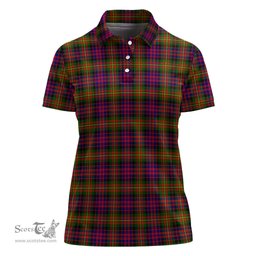 Scottish Carnegie Modern Clan Tartan Polo Shirt For Women, Women's Scottish Polo Shirt Scottish Plaid Tartan Plaid - ScotsTee - scotstee.com