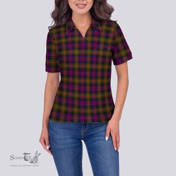 Scottish Carnegie Modern Clan Tartan Polo Shirt For Women, Women's Scottish Polo Shirt Scottish Plaid Tartan Plaid - ScotsTee - scotstee.com