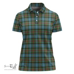 Scottish Brisbane modern Clan Tartan Polo Shirt For Women, Women's Scottish Polo Shirt Scottish Plaid Tartan Plaid - ScotsTee - scotstee.com