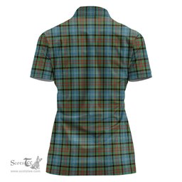 Scottish Brisbane modern Clan Tartan Polo Shirt For Women, Women's Scottish Polo Shirt Scottish Plaid Tartan Plaid - ScotsTee - scotstee.com