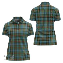 Scottish Brisbane modern Clan Tartan Polo Shirt For Women, Women's Scottish Polo Shirt Scottish Plaid Tartan Plaid - ScotsTee - scotstee.com