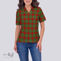 Scottish Callander Modern Clan Tartan Polo Shirt For Women, Women's Scottish Polo Shirt Scottish Plaid Tartan Plaid - ScotsTee - scotstee.com